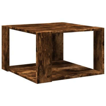 vidaXL Τραπεζάκι Σαλονιού Καπνιστή Δρυς 51,5x51,5x30cm Επεξ. Ξύλο 1 τεμ.
