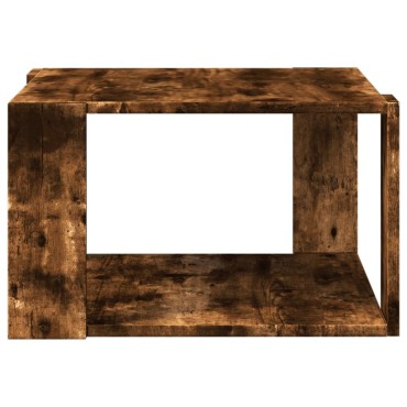vidaXL Τραπεζάκι Σαλονιού Καπνιστή Δρυς 51,5x51,5x30cm Επεξ. Ξύλο 1 τεμ.