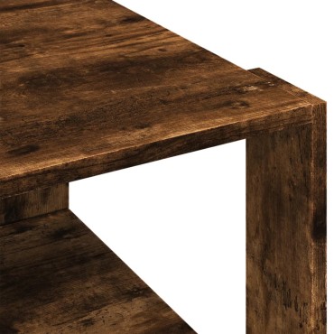 vidaXL Τραπεζάκι Σαλονιού Καπνιστή Δρυς 51,5x51,5x30cm Επεξ. Ξύλο 1 τεμ.