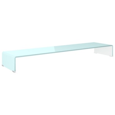 vidaXL Βάση Τηλεόρασης/Οθόνης Πράσινη 120x30x13cm Γυάλινη