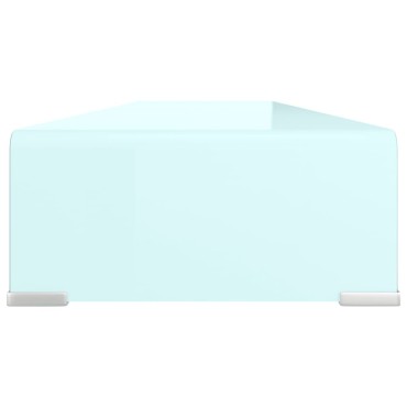 vidaXL Βάση Τηλεόρασης/Οθόνης Πράσινη 120x30x13cm Γυάλινη