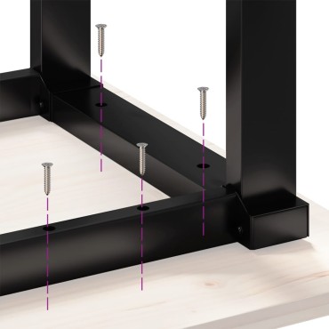 vidaXL Πόδια Τραπεζιού Σαλονιού σε Σχήμα «Ο» 80x70x43cm Ατσάλι 1 τεμ.