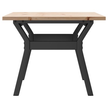 vidaXL Τραπεζάκι Σαλονιού Πλαίσιο Υ 80x50x40cm Μασίφ Πεύκο/Ατσάλι