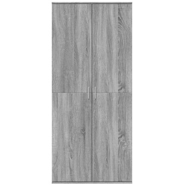 vidaXL Ντουλάπι Γκρι Sonoma 80x35x180cm από Επεξεργασμένο Ξύλο 1 τεμ.
