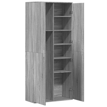 vidaXL Ντουλάπι Γκρι Sonoma 80x35x180cm από Επεξεργασμένο Ξύλο 1 τεμ.