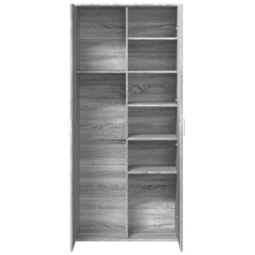 vidaXL Ντουλάπι Γκρι Sonoma 80x35x180cm από Επεξεργασμένο Ξύλο 1 τεμ.