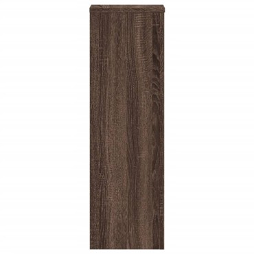 vidaXL Βάσεις Φυτών 2 Τεμ. Καφέ Δρυς 25x25x80 εκ. Επεξεργασμένο Ξύλο