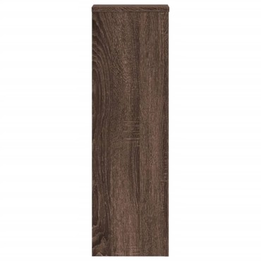 vidaXL Βάσεις Φυτών 2 Τεμ. Καφέ Δρυς 25x25x80 εκ. Επεξεργασμένο Ξύλο