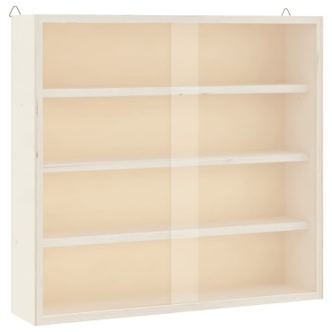 vidaXL Ξύλινη συλλεκτική βιτρίνα με πόρτες 40x8,5x37cm