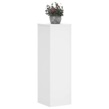 vidaXL Βάσεις Φυτών 2 τεμ. Λευκές 25x25x80 εκ. από Επεξεργασμένο Ξύλο