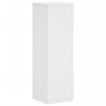 vidaXL Βάσεις Φυτών 2 τεμ. Λευκές 25x25x80 εκ. από Επεξεργασμένο Ξύλο