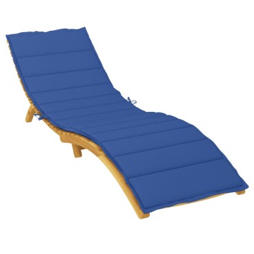 vidaXL Μαξιλάρι Ξαπλώστρας Μπλε Ρουά 200x60x3cm από Ύφασμα Oxford