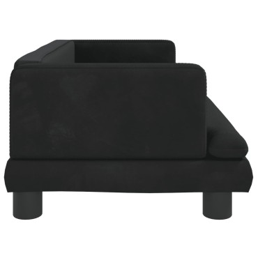 vidaXL Καναπές Παιδικός Μαύρο 80x45x30cm από Βελούδο 1 τεμ.