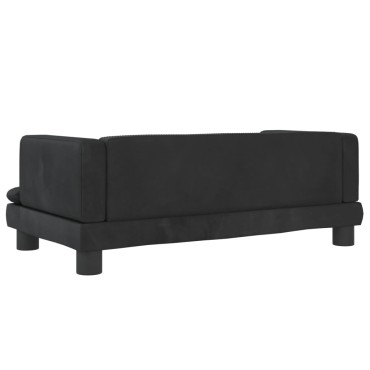 vidaXL Καναπές Παιδικός Μαύρο 80x45x30cm από Βελούδο 1 τεμ.