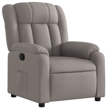 vidaXL Πολυθρόνα Ανακλινόμενη Taupe Υφασμάτινη 78x92x98cm 1 τεμ.