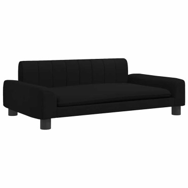 vidaXL Κρεβάτι Σκύλου Μαύρο 90 x 53 x 30 εκ. Υφασμάτινο