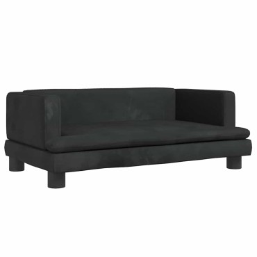 vidaXL Κρεβάτι Σκύλου Μαύρο 80 x 45 x 30 εκ. Βελούδινο