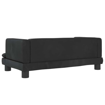 vidaXL Κρεβάτι Σκύλου Μαύρο 80 x 45 x 30 εκ. Βελούδινο