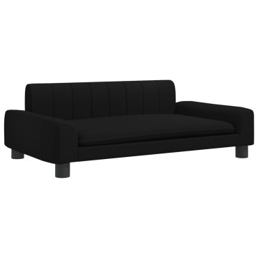 vidaXL Καναπές Παιδικός Μαύρο 90x53x30cm από Ύφασμα 1 τεμ.