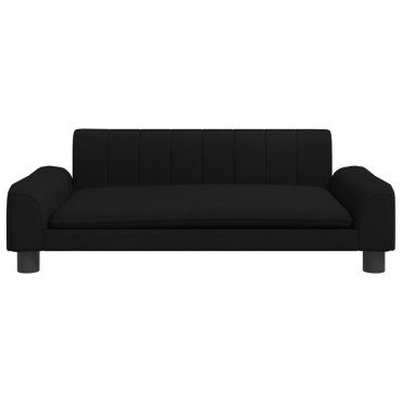 vidaXL Καναπές Παιδικός Μαύρο 90x53x30cm από Ύφασμα 1 τεμ.