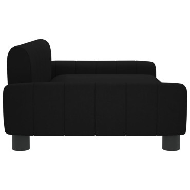vidaXL Καναπές Παιδικός Μαύρο 90x53x30cm από Ύφασμα 1 τεμ.