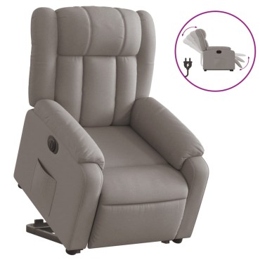vidaXL Πολυθρόνα Ηλεκτρική Ανακλ.Taupe Υφασμάτινη 78x92x98cm 1 τεμ.