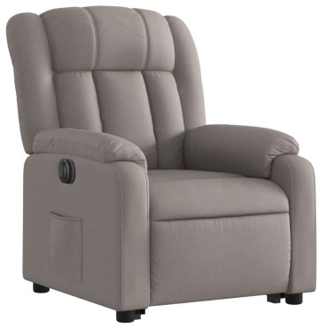 vidaXL Πολυθρόνα Ηλεκτρική Ανακλ.Taupe Υφασμάτινη 78x92x98cm 1 τεμ.