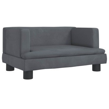vidaXL Κρεβάτι Σκύλου Σκούρο Γκρι 60 x 40 x 30 εκ. Βελούδινο