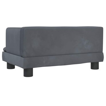 vidaXL Κρεβάτι Σκύλου Σκούρο Γκρι 60 x 40 x 30 εκ. Βελούδινο