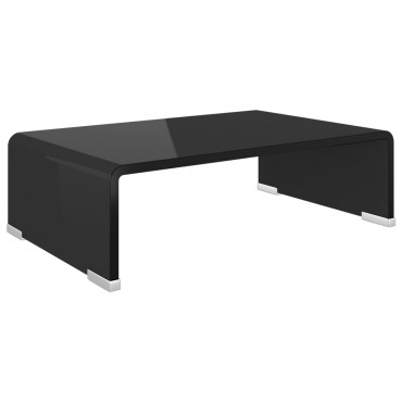 vidaXL Βάση Τηλεόρασης/Οθόνης Μαύρη 40x25x11cm Γυάλινη