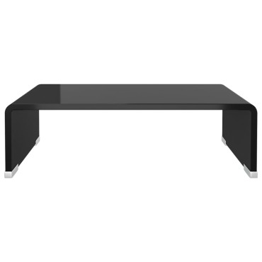 vidaXL Βάση Τηλεόρασης/Οθόνης Μαύρη 40x25x11cm Γυάλινη