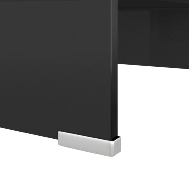 vidaXL Βάση Τηλεόρασης/Οθόνης Μαύρη 40x25x11cm Γυάλινη