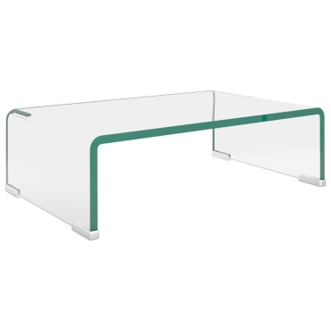 vidaXL Βάση Τηλεόρασης/Οθόνης Διάφανη 40x25x11cm Γυάλινη