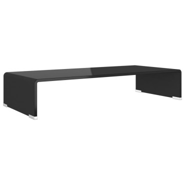vidaXL Βάση Τηλεόρασης/Οθόνης Μαύρη 70x30x13cm Γυάλινη