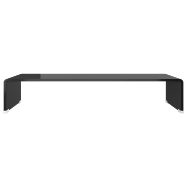 vidaXL Βάση Τηλεόρασης/Οθόνης Μαύρη 70x30x13cm Γυάλινη