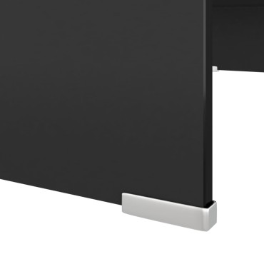 vidaXL Βάση Τηλεόρασης/Οθόνης Μαύρη 70x30x13cm Γυάλινη
