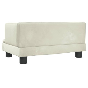 vidaXL Καναπές Παιδικός κρεμ 60x40x30cm από Βελούδο 1 τεμ.