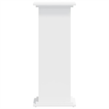 vidaXL Βάση Γλάστρας Λευκές 33x33x80 εκ. από Επεξεργασμένο Ξύλο