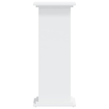 vidaXL Βάση Γλάστρας Λευκές 33x33x80 εκ. από Επεξεργασμένο Ξύλο