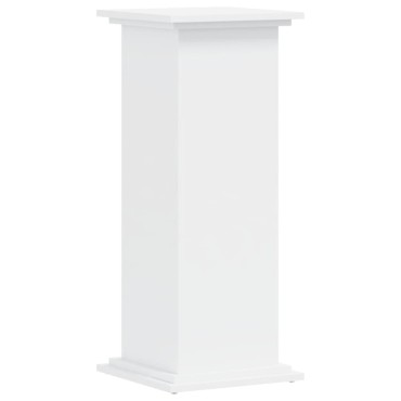 vidaXL Βάση Γλάστρας Λευκές 33x33x80 εκ. από Επεξεργασμένο Ξύλο