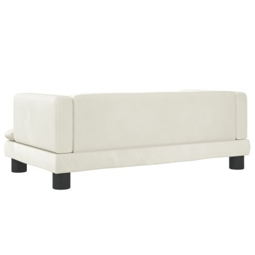 vidaXL Καναπές Παιδικός κρεμ 80x45x30cm από Βελούδο 1 τεμ.