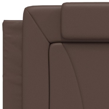 vidaXL Πλαίσιο Κρεβατιού με Κεφαλάρι Καφέ 80x200 εκ. Συνθετικό Δέρμα
