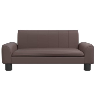 vidaXL Κρεβάτι Σκύλου Καφέ 70 x 45 x 30 εκ. από Συνθετικό Δέρμα
