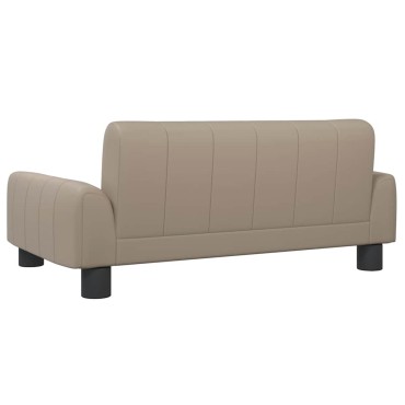 vidaXL Κρεβάτι Σκύλου Καπουτσίνο 70 x 45 x 30 εκ. από Συνθετικό Δέρμα