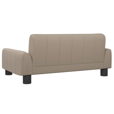 vidaXL Καναπές Παιδικός Καπουτσίνο 70x45x30cm από Συνθετικό Δέρμα 1 τεμ.