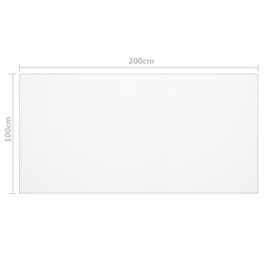 vidaXL Προστατευτικό Τραπεζιού Ματ 200x100cm / 2 χιλ. από PVC 1 τεμ.