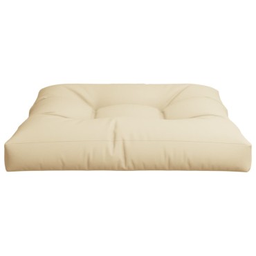 vidaXL Μαξιλάρι Παλέτας Μπεζ 80x80x12cm Υφασμάτινο