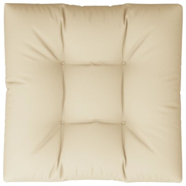 vidaXL Μαξιλάρι Παλέτας Μπεζ 80x80x12cm Υφασμάτινο