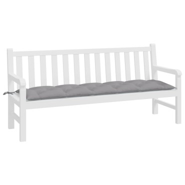 vidaXL Μαξιλάρι Πάγκου Κήπου Γκρι 180x50x7cm Ύφασμα Oxford