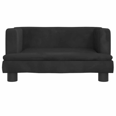 vidaXL Κρεβάτι Σκύλου Μαύρο 60 x 40 x 30 εκ. Βελούδινο